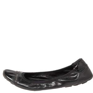 Prada Sport black ballerina flats with patent toe